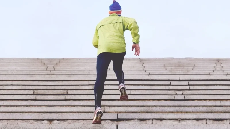 Person in sportswear doing high-intensity interval training