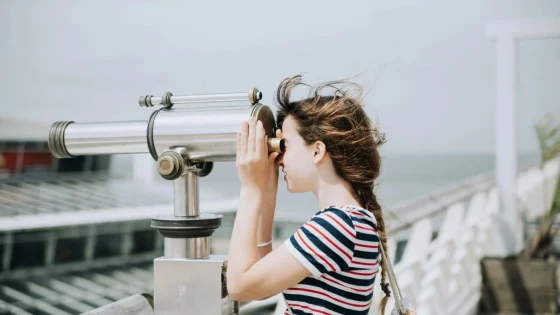 girl using telescope for epidemiological studies