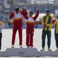 2024 Olympic Walking Awards Podium